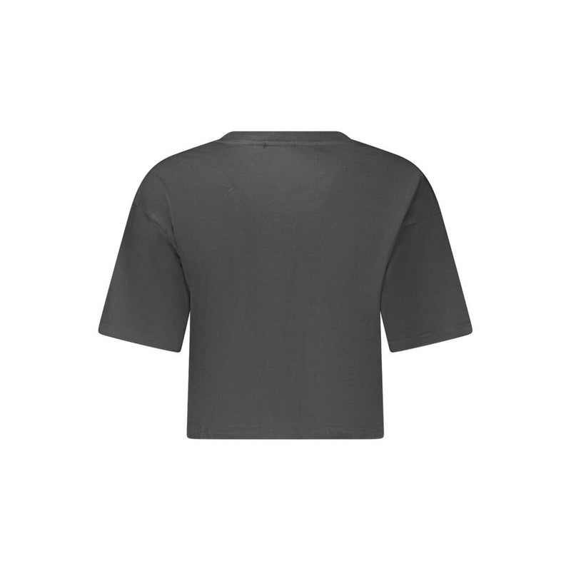 T-shirt Fila Locri Loose Cropped Femme en Coton Noir