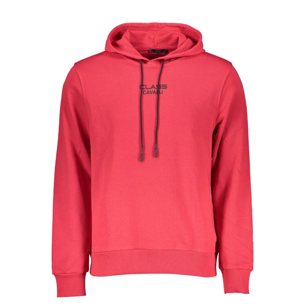 Cavalli Class Rosso Sweatshirt en Coton pour Hommes