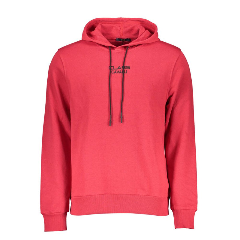 Cavalli Class Rosso Sweatshirt en Coton pour Hommes