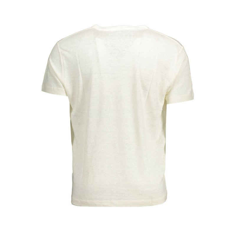 Gant White Linen Men T-Shirt