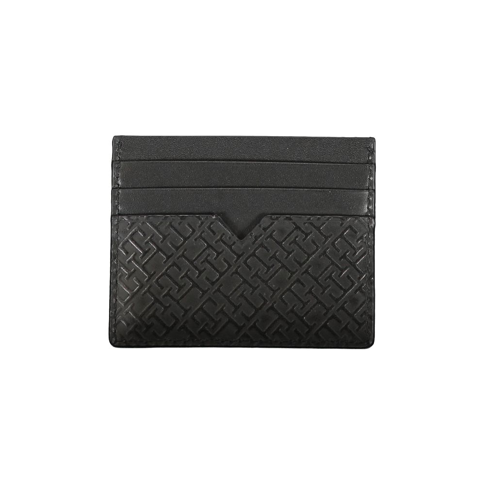 Tommy Hilfiger Black Leather Men's Wallet - Stylish & Functional