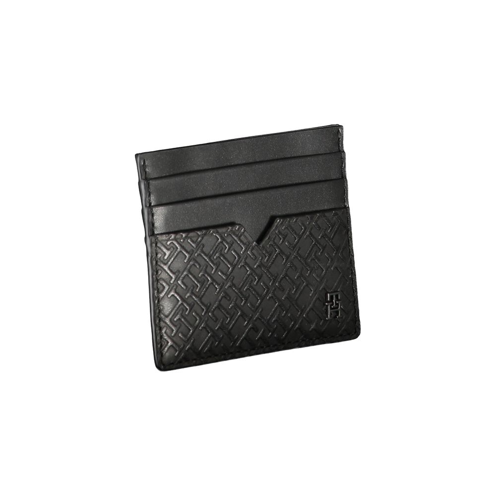 Tommy Hilfiger Black Leather Men's Wallet - Stylish & Functional
