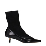 Jacquemus Black Leather Ankle Boots - Vintage Effect