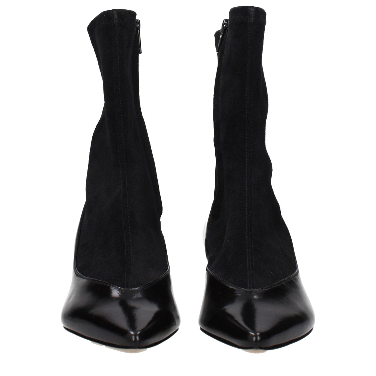 Jacquemus Black Leather Ankle Boots - Vintage Effect