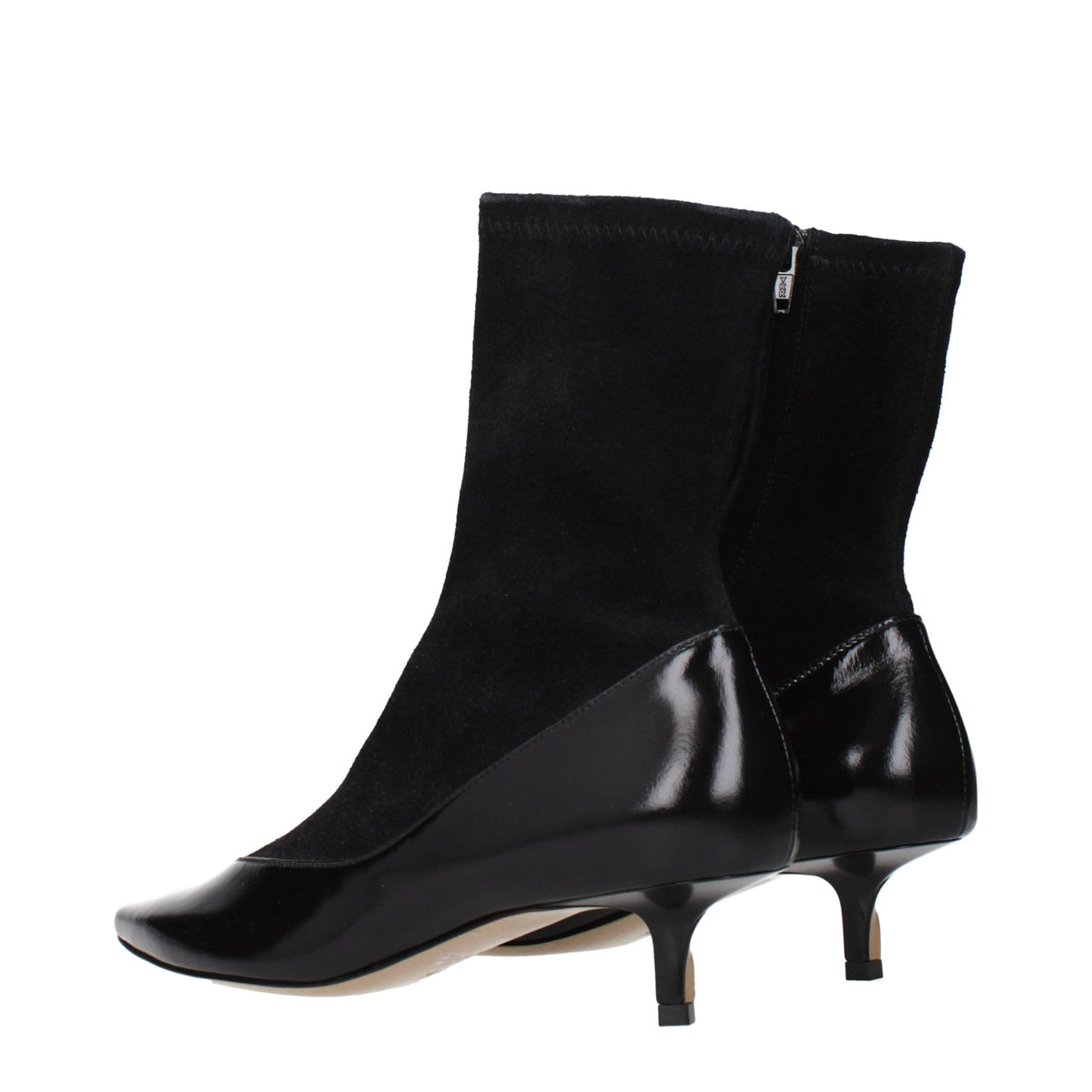 Jacquemus Black Leather Ankle Boots - Vintage Effect