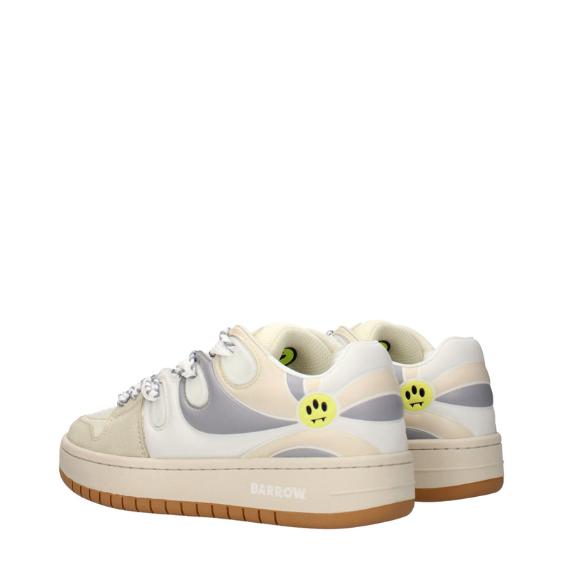 Barrow Beige Leather Low Top Sneakers for Women