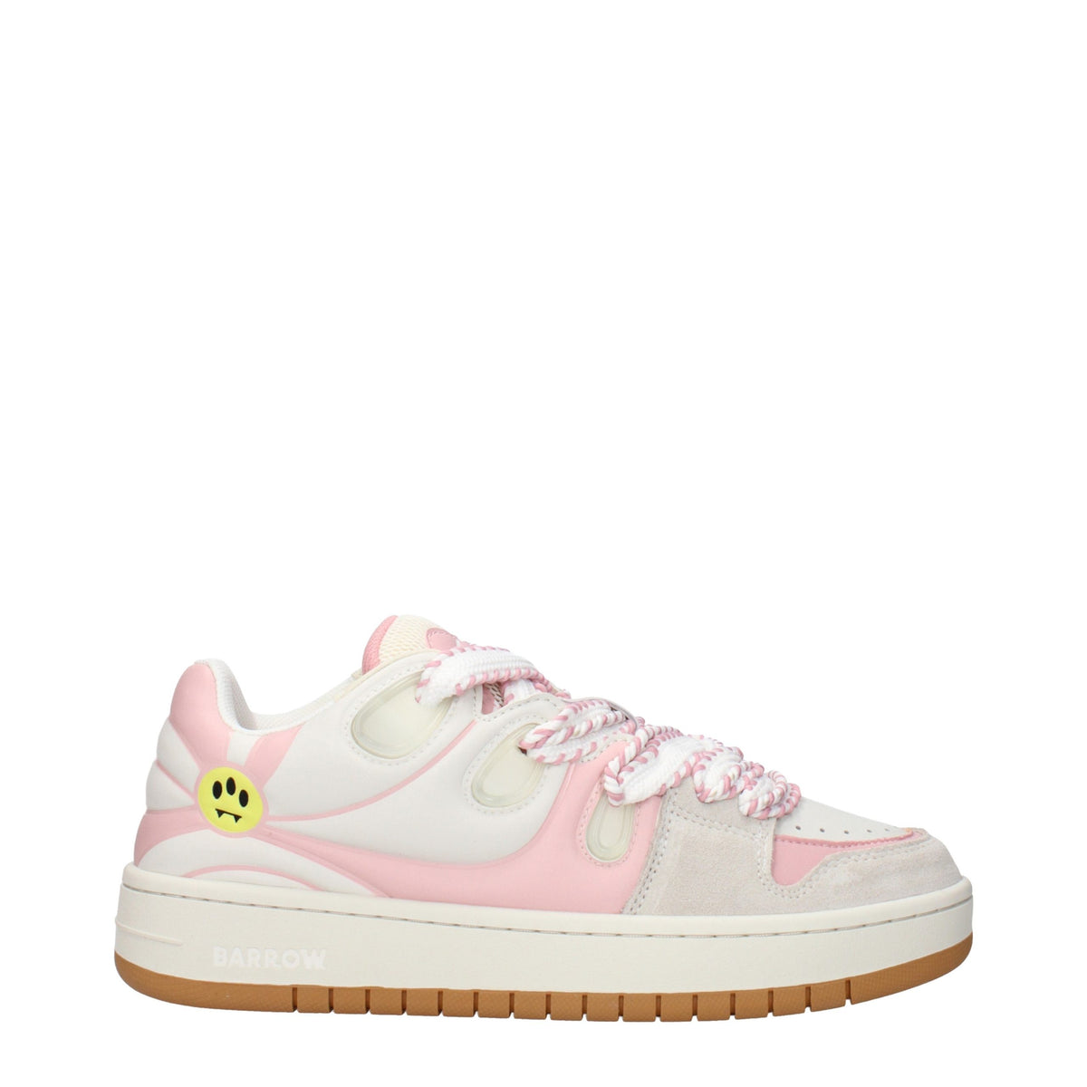 Barrow White Leather Low Top Sneakers for Women
