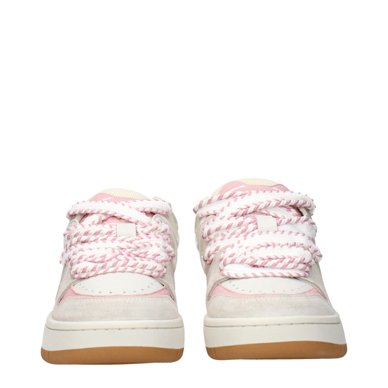 Barrow White Leather Low Top Sneakers for Women