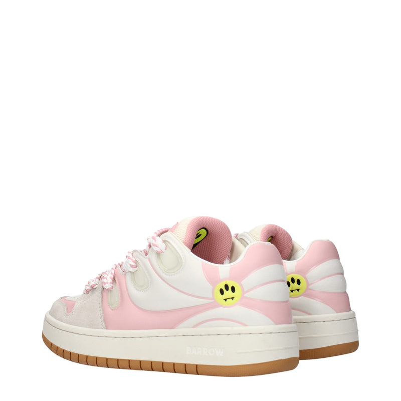 Barrow White Leather Low Top Sneakers for Women