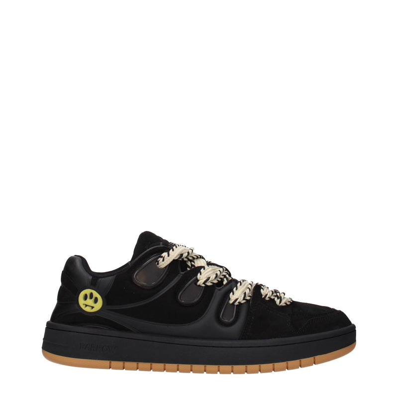 Barrow Black Leather Sneakers for Men