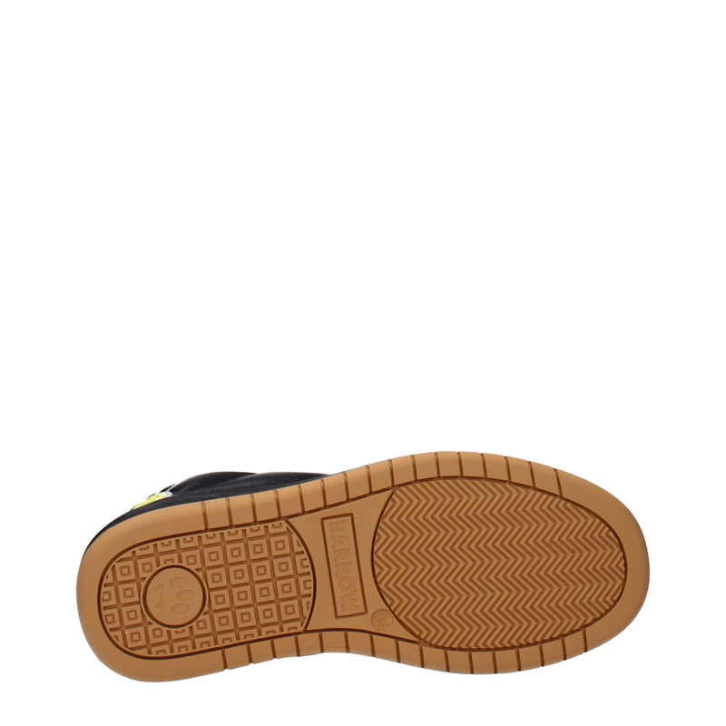 Barrow Black Leather Low Top Sneakers for Women