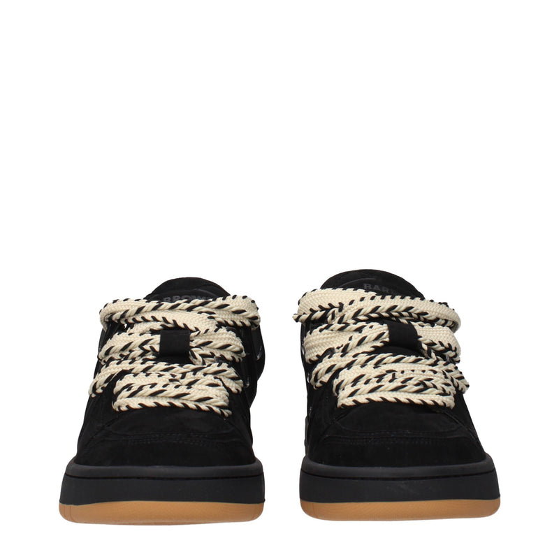 Barrow Black Leather Sneakers for Men