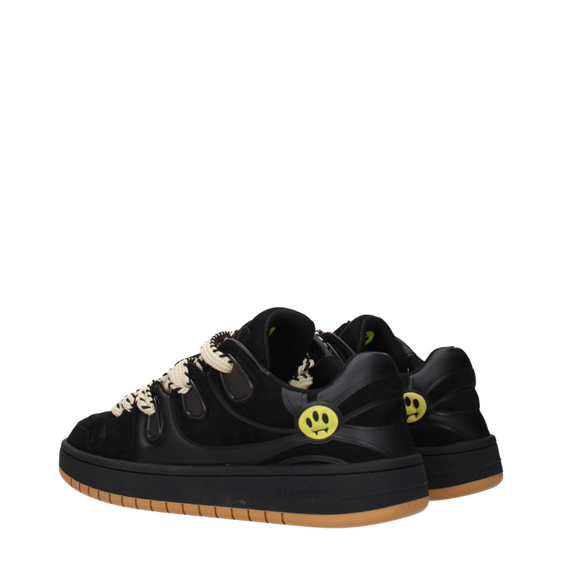 Barrow Black Leather Sneakers for Men