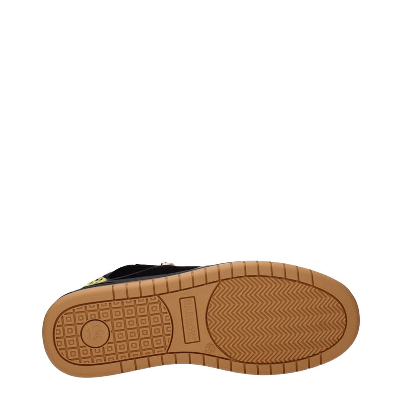 Barrow Black Leather Sneakers for Men