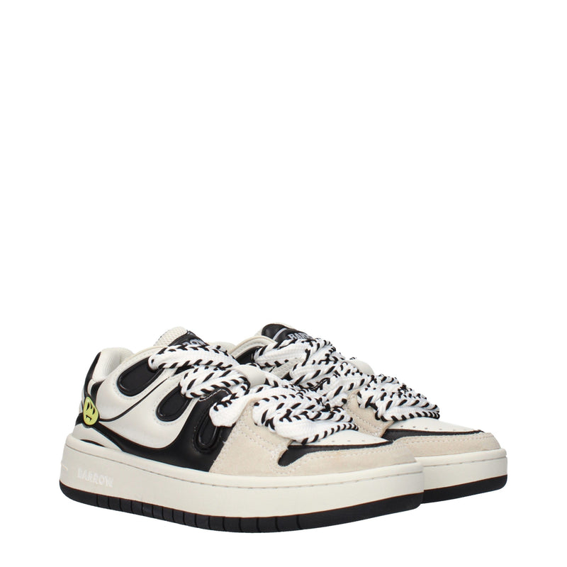 Barrow Beige Leather Sneakers for Women