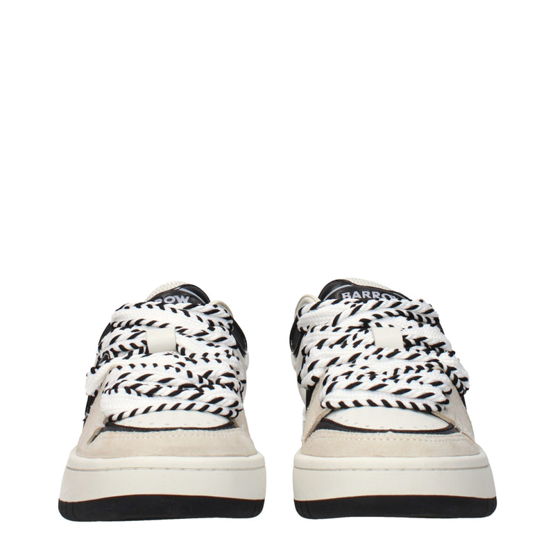 Barrow Beige Leather Sneakers for Women