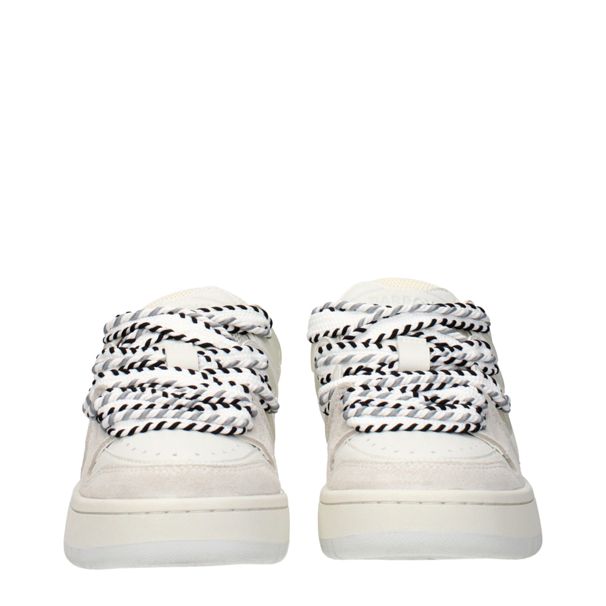 Barrow White Leather Low Top Sneakers for Women