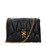 Sac à bandoulière en cuir noir Versace