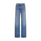Calvin Klein Blue Cotton Straight-Leg Jeans for Women