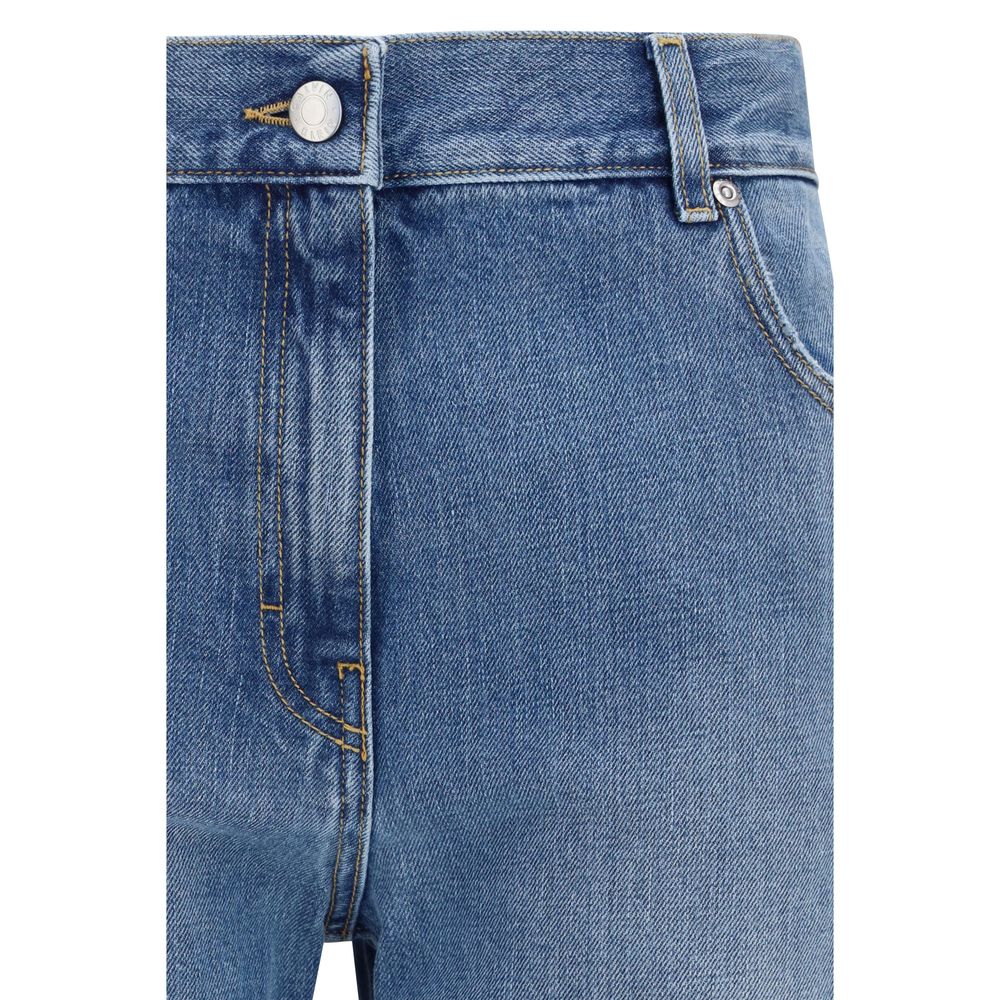 Calvin Klein Blue Cotton Straight-Leg Jeans for Women