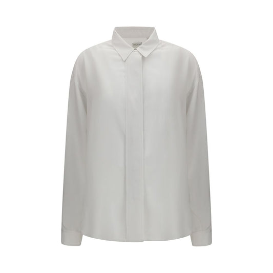 Calvin Klein Amari White Silk Dress Shirt for Women