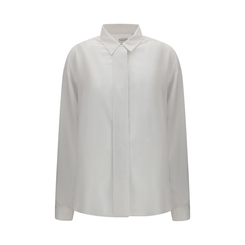 Calvin Klein Amari White Silk Dress Shirt for Women