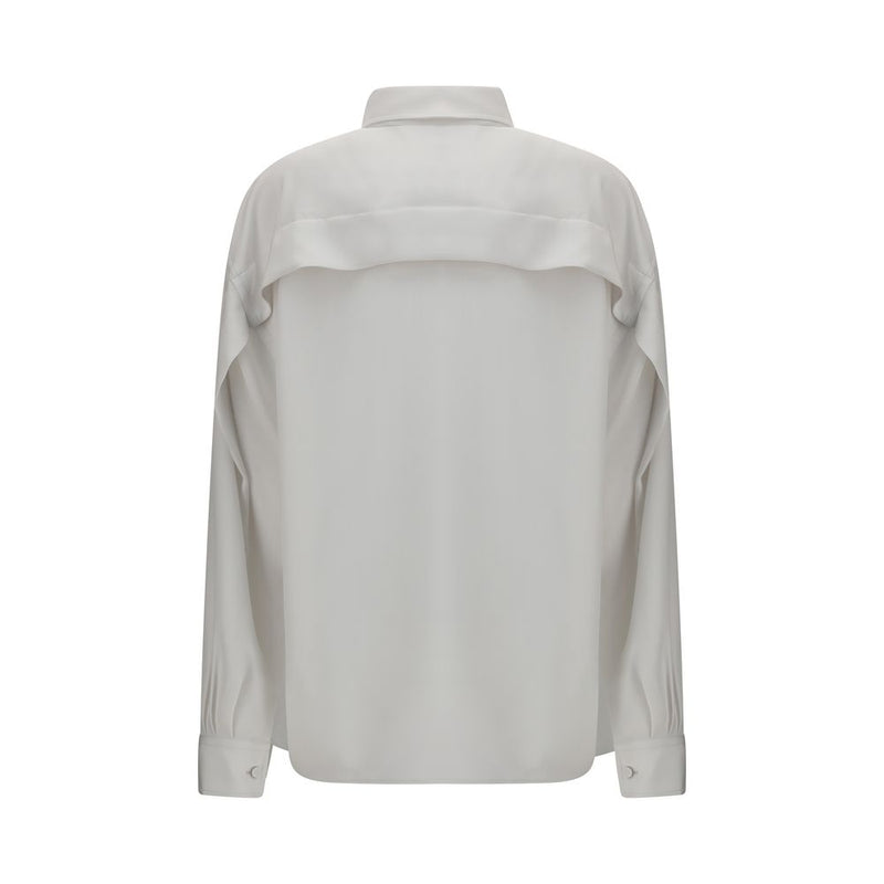 Calvin Klein Amari White Silk Dress Shirt for Women