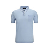 Aragona Cashmere Blue Cotton Polo Shirt - Essential Comfort