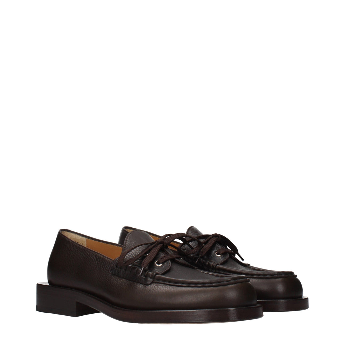Jacquemus Brown Leather Slip-On Loafers for Men
