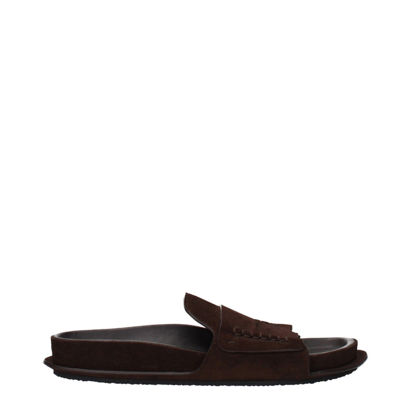 Jacquemus Brown Leather Slippers for Women