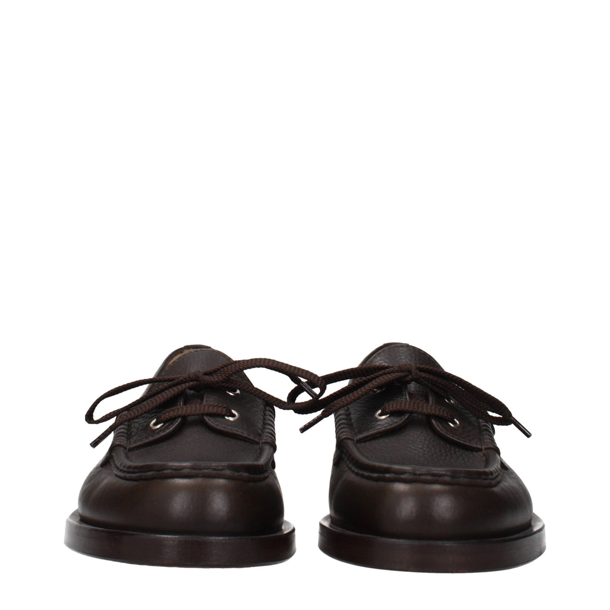 Jacquemus Brown Leather Slip-On Loafers for Men