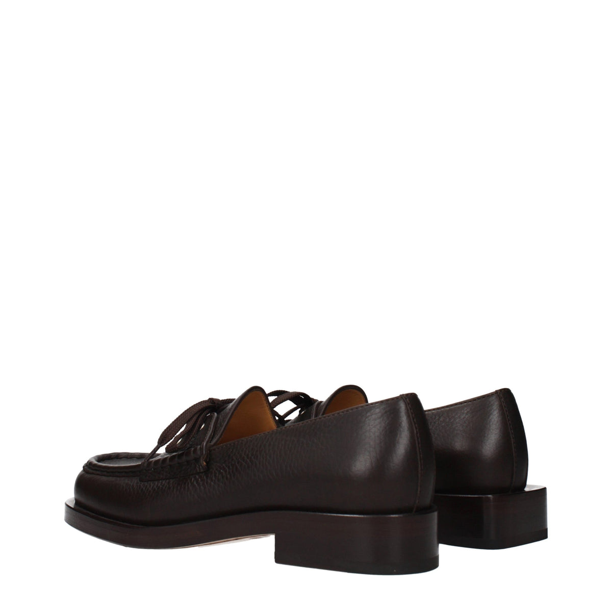 Jacquemus Brown Leather Slip-On Loafers for Men