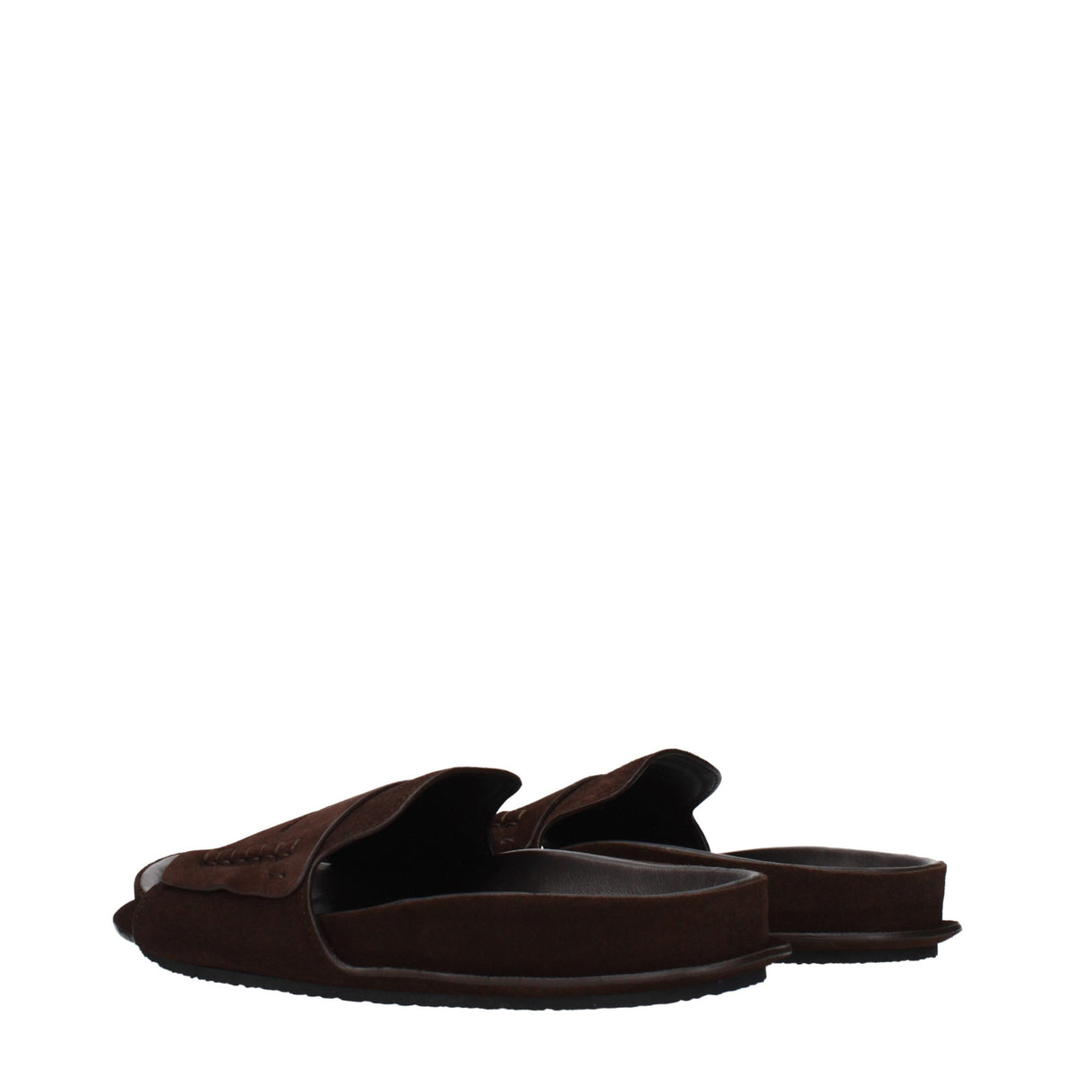 Jacquemus Brown Leather Slippers for Women