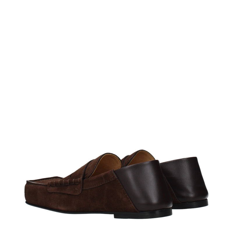 Jacquemus Brown Leather Slip-On Loafers for Women
