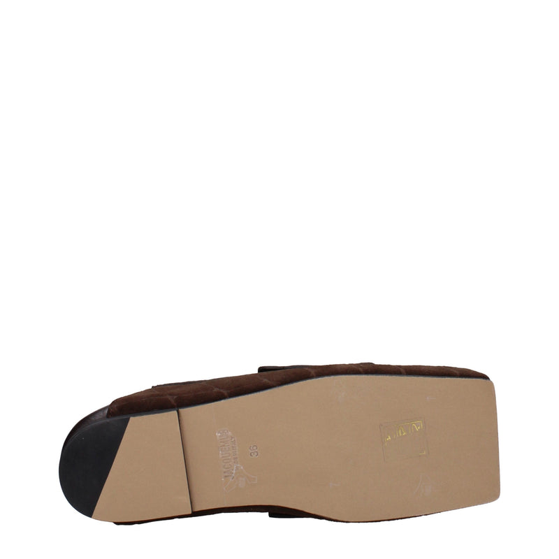 Jacquemus Brown Leather Slip-On Loafers for Women
