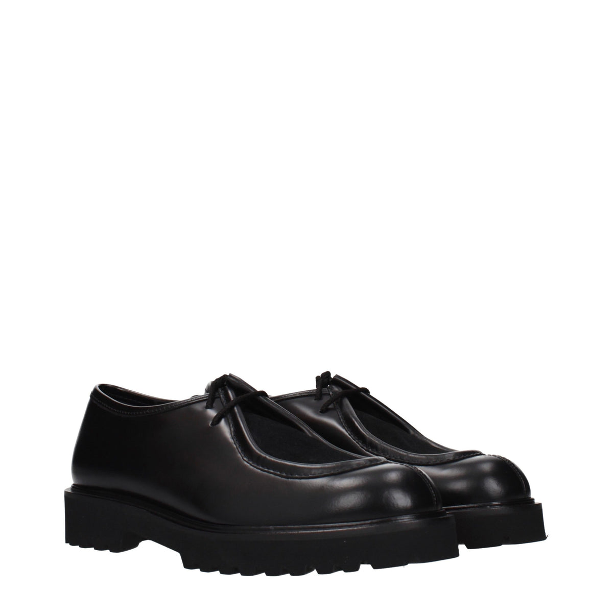 Max Mara Black Leather Oxfords and Derbies for Women