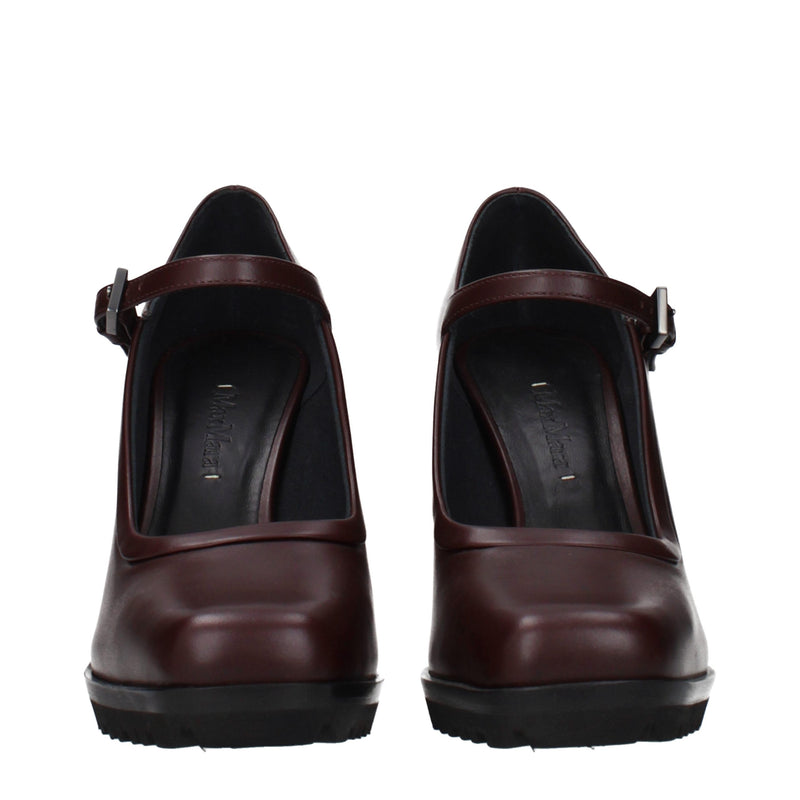 Max Mara Brown Leather High Heel Pumps for Women