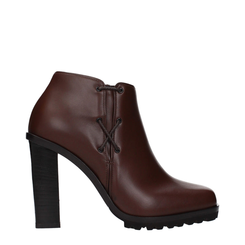 Max Mara Brown Leather Ankle Boots for Women
