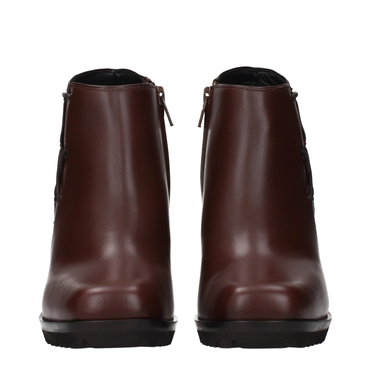 Max Mara Brown Leather Ankle Boots for Women