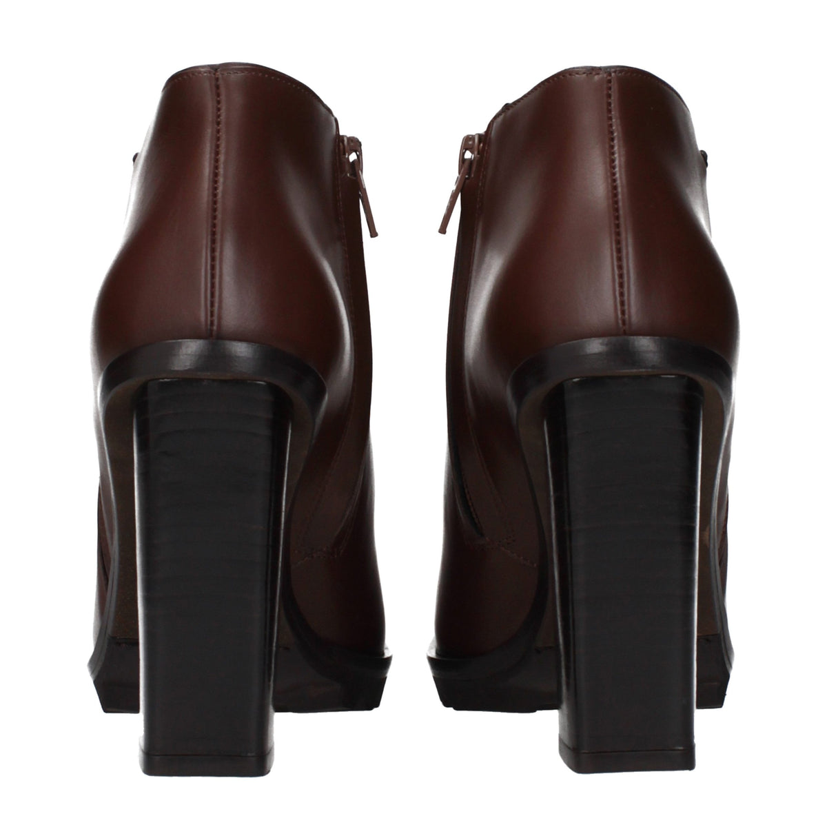 Max Mara Brown Leather Ankle Boots for Women