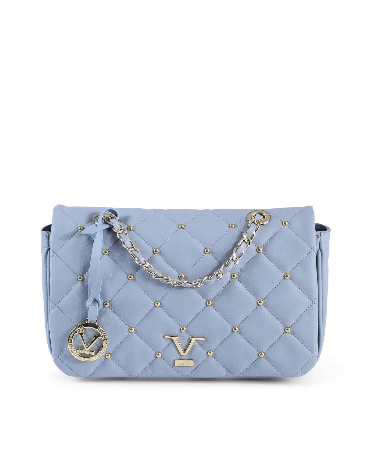 19V69 Italia Blue Leather Shoulder Bag - Elegant & Versatile