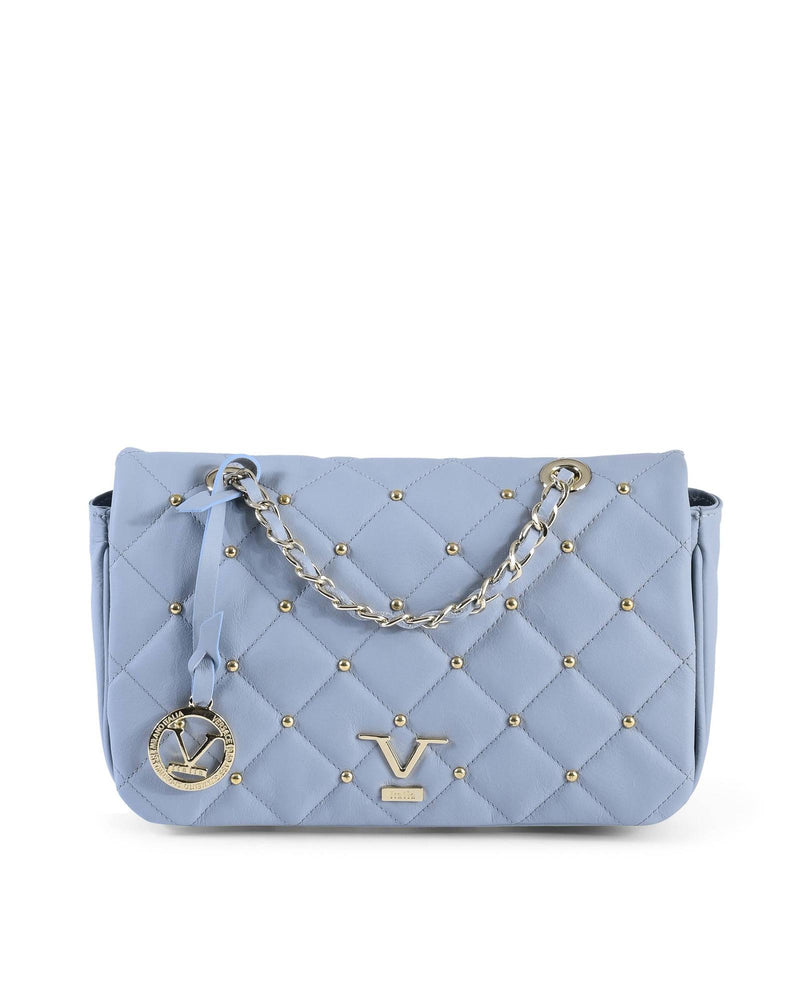 19V69 Italia Blue Leather Shoulder Bag - Elegant & Versatile