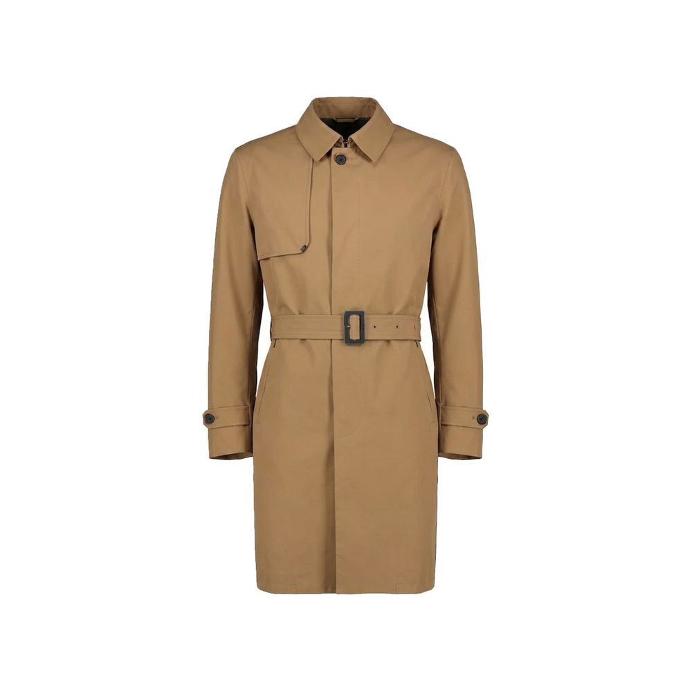 Herno Brown Polyester Coat for Men - Stylish & Functional