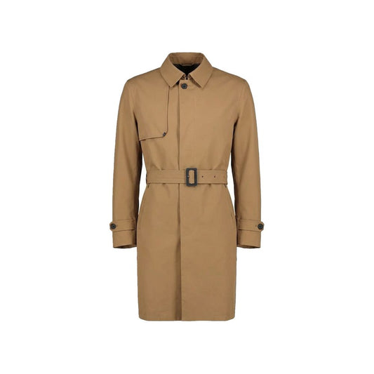 Herno Brown Polyester Coat for Men - Stylish & Functional