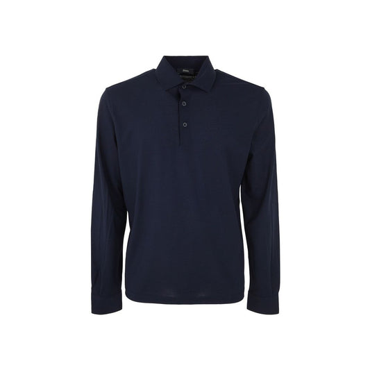 Herno Blue Cotton Polo Shirt for Men