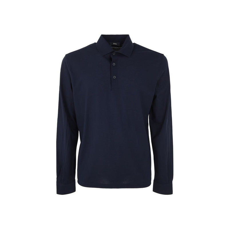 Herno Blue Cotton Polo Shirt for Men