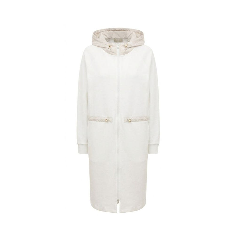 Herno White Cotton Coat for Women