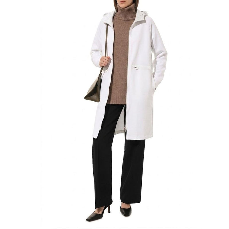 Herno White Cotton Coat for Women