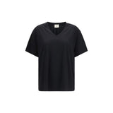 T-shirt noir en coton Khaite