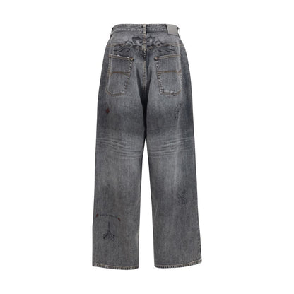 Balenciaga Gray Cotton Casual Pants